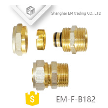 EM-F-B182 NPT Außengewinde Druck Messing Adapter Rohrverschraubung